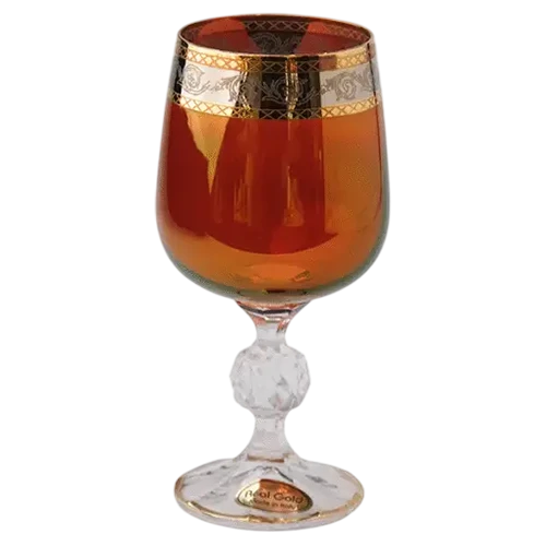 Art Décor Glass A4413 Set of 6 Pieces - Acqua Chic Glasses - 02 O/A Ruby Design - Red
