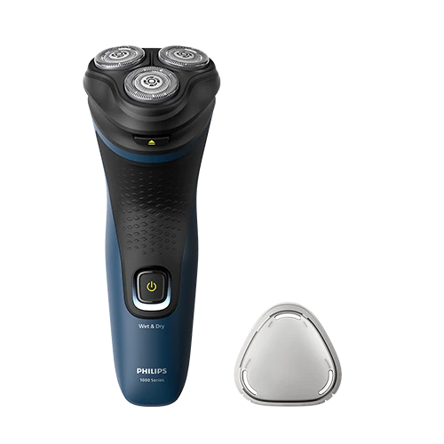 Philips Shaver 1000 Series S1151/00 - Fast and Clean Shave with 27 Self-Sharpening ComfortCut Blades, Wet & Dry Use - Blue Malibu