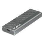 Adata EC680 M.2 PCIe SSD Enclosure - Read And Write Speeds up To 1,050 and 1,000 MB/s - Transfer Speed Up To 10Gbps - Supports Multiple SSD Sizes - Aluminum Alloy Housing - Gray
