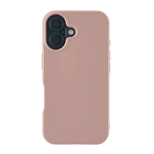 Hama Fantastic Feel MagCase 123759 - Protective Mobile Phone Case for Apple iPhone 16 - MagSafe Compatible - Silky Rubber-Oil Finish and Scratch-Resistant - Raised Edges - Nude