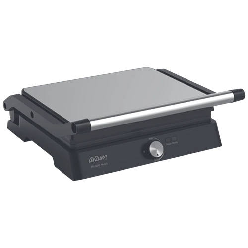Arzum Panini Maxi Sandwich Maker AR2086 - High Power 2200 W - Adjustable Temperature Control - Non-Stick Removable Plates - Multifunctional Sandwich Press & Grill - Ergonomic Design - Inox