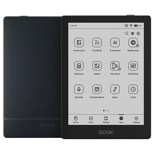 Boox eReader GO 6 with 6" E Ink Carta 1300 Display - Adjustable Front Light - 1500 mAh battery - Android 11 System - Black