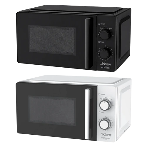 Arzum Microcook Microwave Oven AR2093 - Compact Countertop Design - Manual Control System - Rotating Tray Mechanism - Efficient Heating and Defrosting - Durable Build Quality