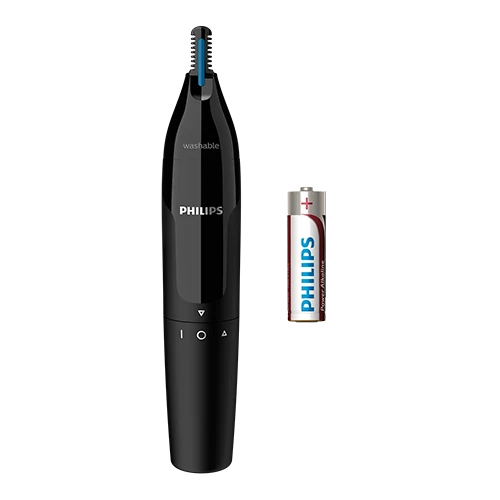 Philips Nose Trimmer Series 1000 NT1650/16 - Trims Nose and Ear Hair with Ultimate Comfort and Protective Guard System - Black