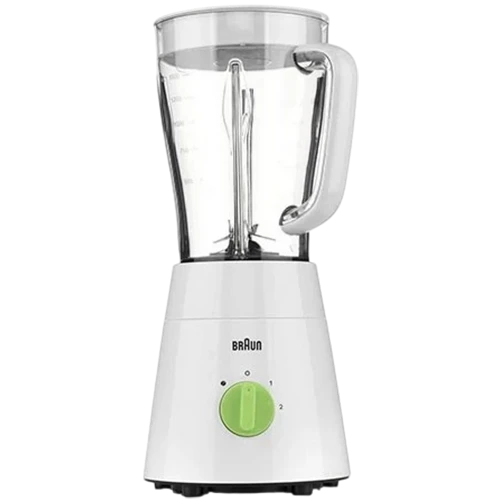 Braun Blender 2in1 JB0115WH - 500 W Motor - 1.5 Liter Jar Capacity - 2 Speeds + Pulse Function - White
