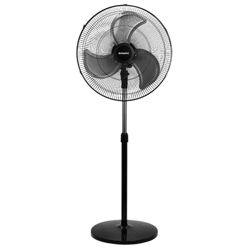 Shownic 18 Inch Stand Fan FE-S18CNW - 100% Copper Motor - Two Way Air Distribution - 3 Speed Mechanical Control - Black