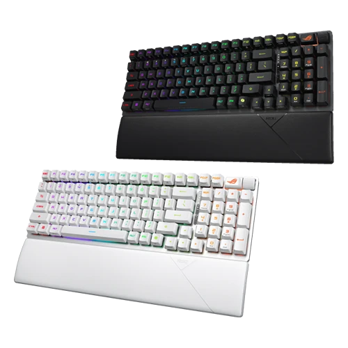 Asus ROG Strix Scope II 96 RX Wireless Gaming Keyboard - 96% - ROG RX Optical - Tri-Mode Wireless - Multi-Function Controls