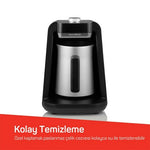 Arzum Okka Coffee Machine OK0020 - Multi-Cup Capacity - 700W -Smart Safety System - Anti-Spill Sensor - Audible & Visual Alerts