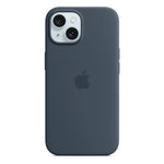 Apple iPhone 15 Silicone Case - Protective Back Cover - Built-in MagSafe Magnets - Soft-touch Silicone with Microfiber Lining