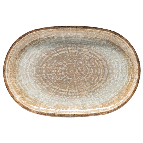 Saturnia Roma Porcelain Chicago Crete Oval Plate 33 cm - Beige