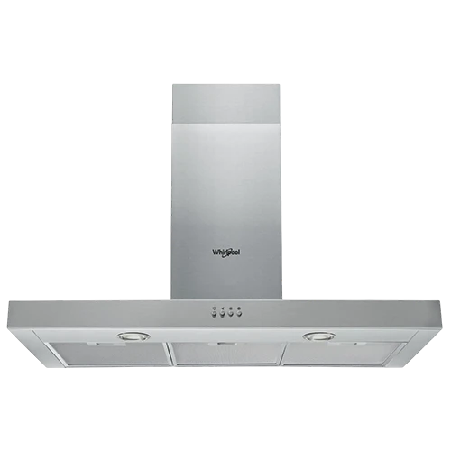 Whirlpool Cooker Hood 90cm WHBS 95 LM X - Flexible Installation - 428 m³/h Air Extraction - Washable Aluminum Filters - 3 Speed Settings & Timer - Efficient 140W Motor - Silver