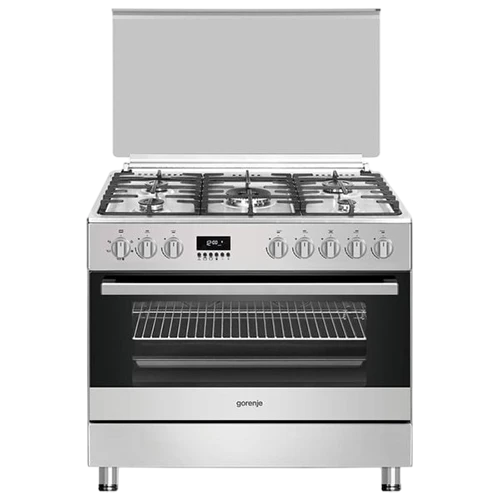 Gorenje Gas Cooker GGI9C21X - 90 cm - 110 L BigSpace Oven - GentleClose Door - EcoClean Enamel - Silver