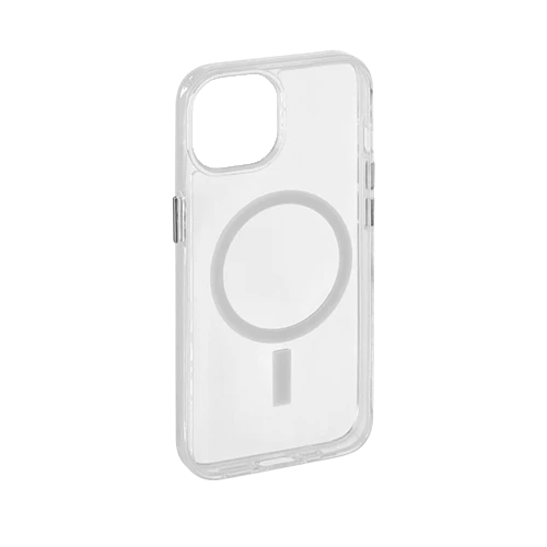 Hama MagCase Safety 215550 - iPhone 14 Plus Protective Case - Magsafe Compatible Wireless Charging - High-Quality Non-Slip TPU - Transparent