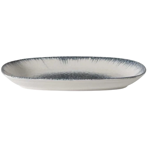 Gural Antares Model GBSEO24KYR14711 Elegant Oval Plate 24×14 cm - White / Blue