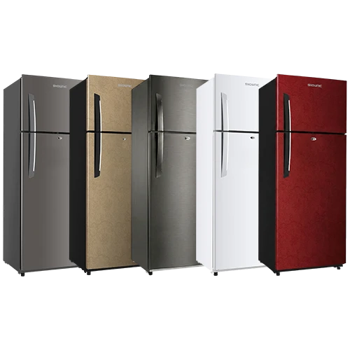 Shownic Top Mount Refrigerator RL-488 - 16 ft. Capacity - Tropical Compressor - Dedicated Compressor Cooling Fan - Direct Cooling System - Stainless Steel Doors and Frame