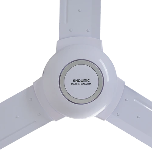 Shownic Ceiling Fan CFM-56KH50S - 56 Inch with 3 Blades - 5 Level Speed Regulator - 100% Pure Copper Winding - Extended Air Delivery - White