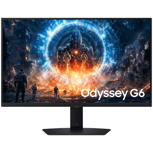 Samsung Odyssey G6 G60F Odyssey Gaming Monitor LS27FG600EMXUE - 27 Inch - QHD - Fast IPS - 350Hz and 1ms GtG - G-Sync Compatible - Black