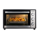 Shownic Electric Oven - Spacious Capacity - Double Glass Door - Dual Heating Elements -Matte Black