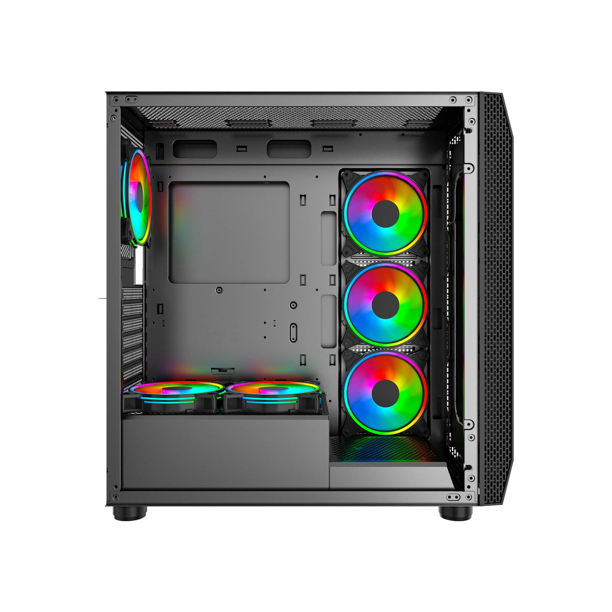 Games Master MX700 ATX Mid-Tower PC Gaming Case - ARGB Lighting - Up to 6 Fans