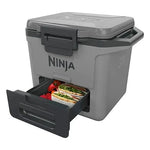 Ninja FrostVault Hard Cooler with Dry Zone - FrostVault Technology - Lockable Lid - Multi-Use Design - Slate Gray