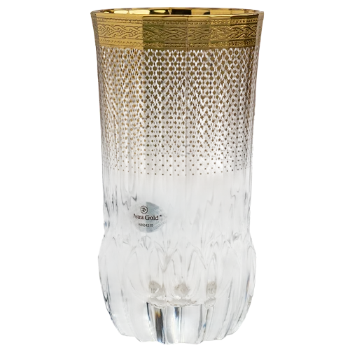 Astra Gold Crystal Adagio Water Glasses 0.4 L 6 Pieces Rio Golden Crystal Decor