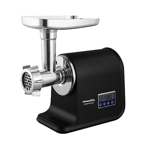 Moonlife Legendmoon Meat Grinder MF327 - 3000W - Aluminum Body - Super Silent DC Motor - 3 Attachments - Black