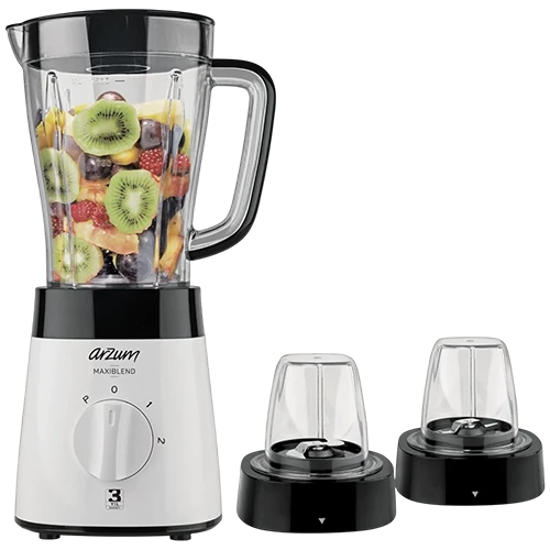 Arzum Blender AR1057  Maxiblend Liquidiser Blender -  500 W - 2 Speed Setting and Pulse - 1.5 L - White