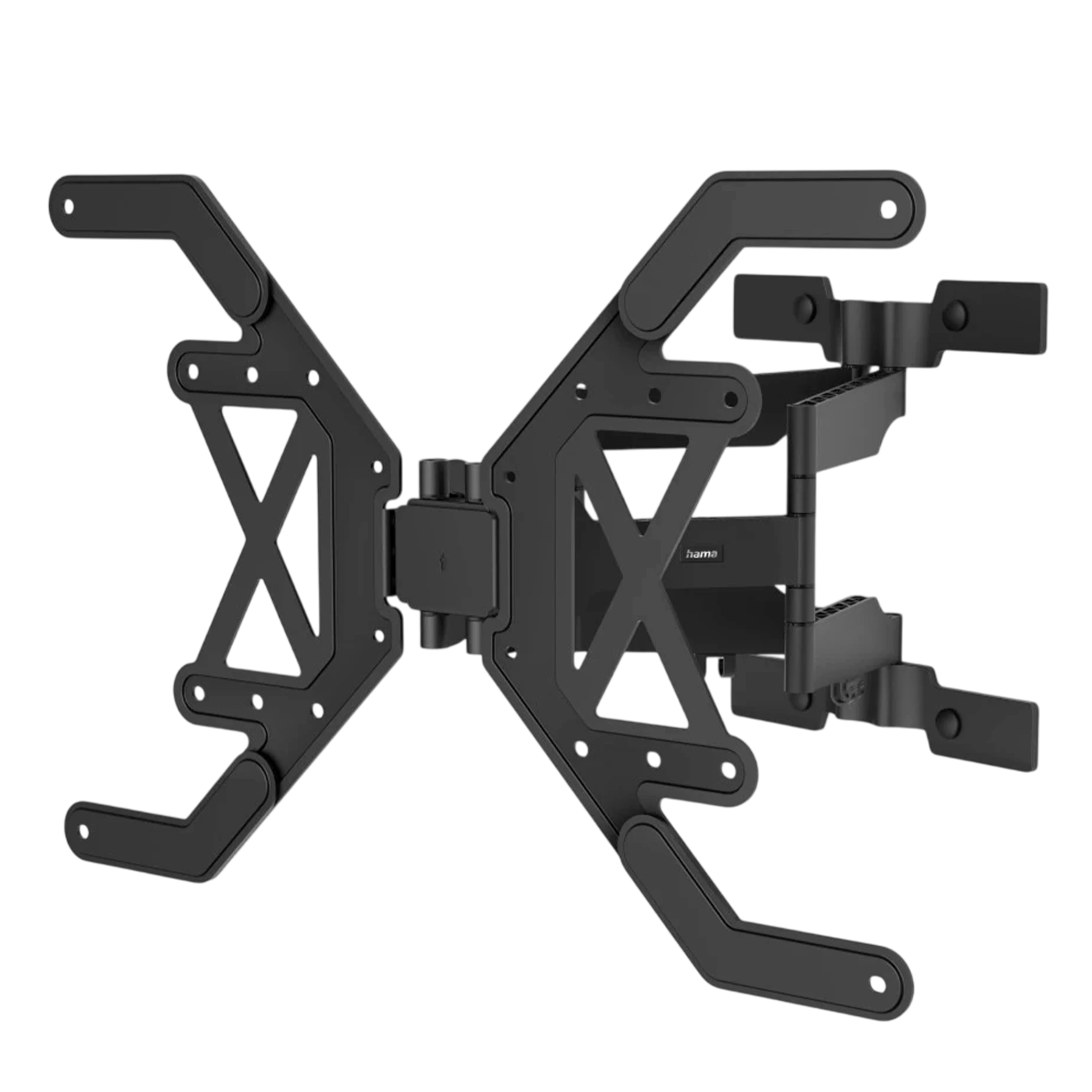 Hama TV Wall Bracket 220850 - Swivel and Tilt Flexibility - Extra Flat - Wide VESA Compatibility -  Large TV Support Up to 90 Inch and 40 Kg - Black