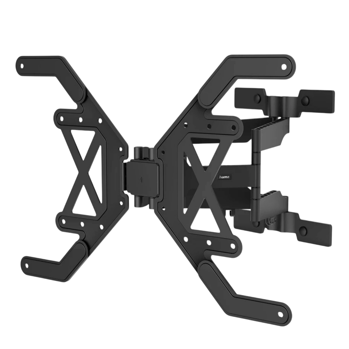 Hama TV Wall Bracket 220850 - Swivel and Tilt Flexibility - Extra Flat - Wide VESA Compatibility -  Large TV Support Up to 90 Inch and 40 Kg - Black