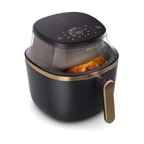 Philips Air Fryer 3000 Series 6.2L NA332/09 - 1700 W- See through Cooking Window -Touchscreen - RapidAir Plus Technology - Black