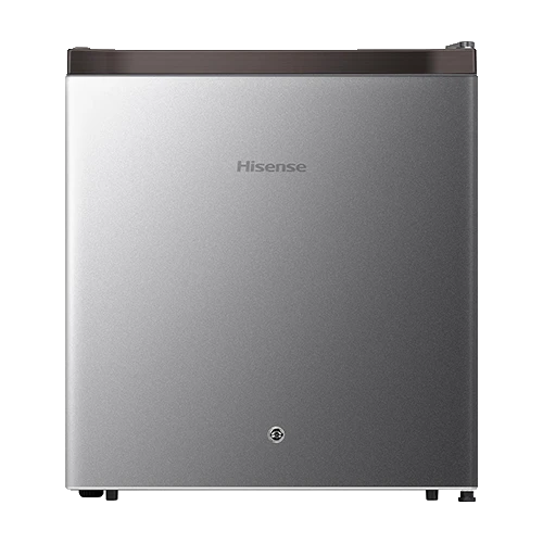 Hisense Single Door Refrigerator RR60D4ASU - 2 ft. Gross Capacity - Mechanical Temperature Control - Integrated 2L Bottle Holder - Manual Defrost - Compact Space Saving Design - Silver