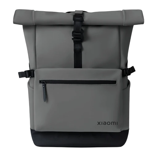 Xiaomi Roll Top Casual Backpack GL - Water-Resistant Fabric - Laptop Sleeve - Breathable Back Panel - Rock Grey