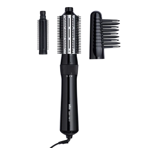 Braun Satin Hair 3 Airstyler AS330 - 3-in-1 Styling Tool - 100% Ceramic Coating - 3 Styling Attachments - Multiple Heat Settings - Lightweight Design - Black