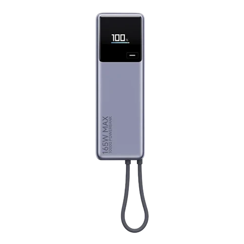 Xiaomi 165W Power Bank 10000mAh - 165W Max Output - Integrated USB-C Cable - Glossy Black