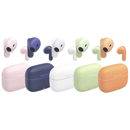 Hama Freedom Light II Bluetooth Headphones With True Wireless Stereo Earbuds and Voice Control - 20 Hour Battery Life - Built-In Microphone