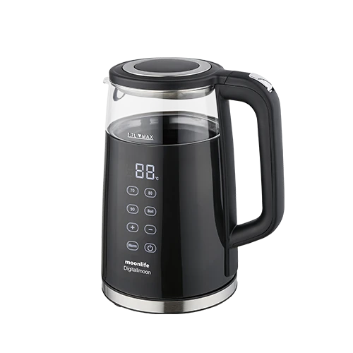 Moonlife Digitalmoon Kettle Digital Glass 1.7L MF215 - BLACK