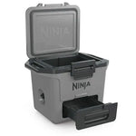 Ninja FrostVault Hard Cooler with Dry Zone - FrostVault Technology - Lockable Lid - Multi-Use Design - Slate Gray