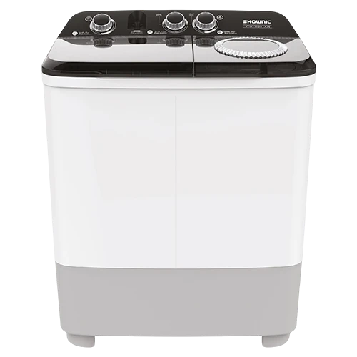 Shownic Twin Tub Washing Machine WM-TT111W - 7/5.6 Kg Capacity - Air Jet Spin Drying - Rust Proof Plastic Body - Dual Lint Filter System - Anti Tangle Technology - White