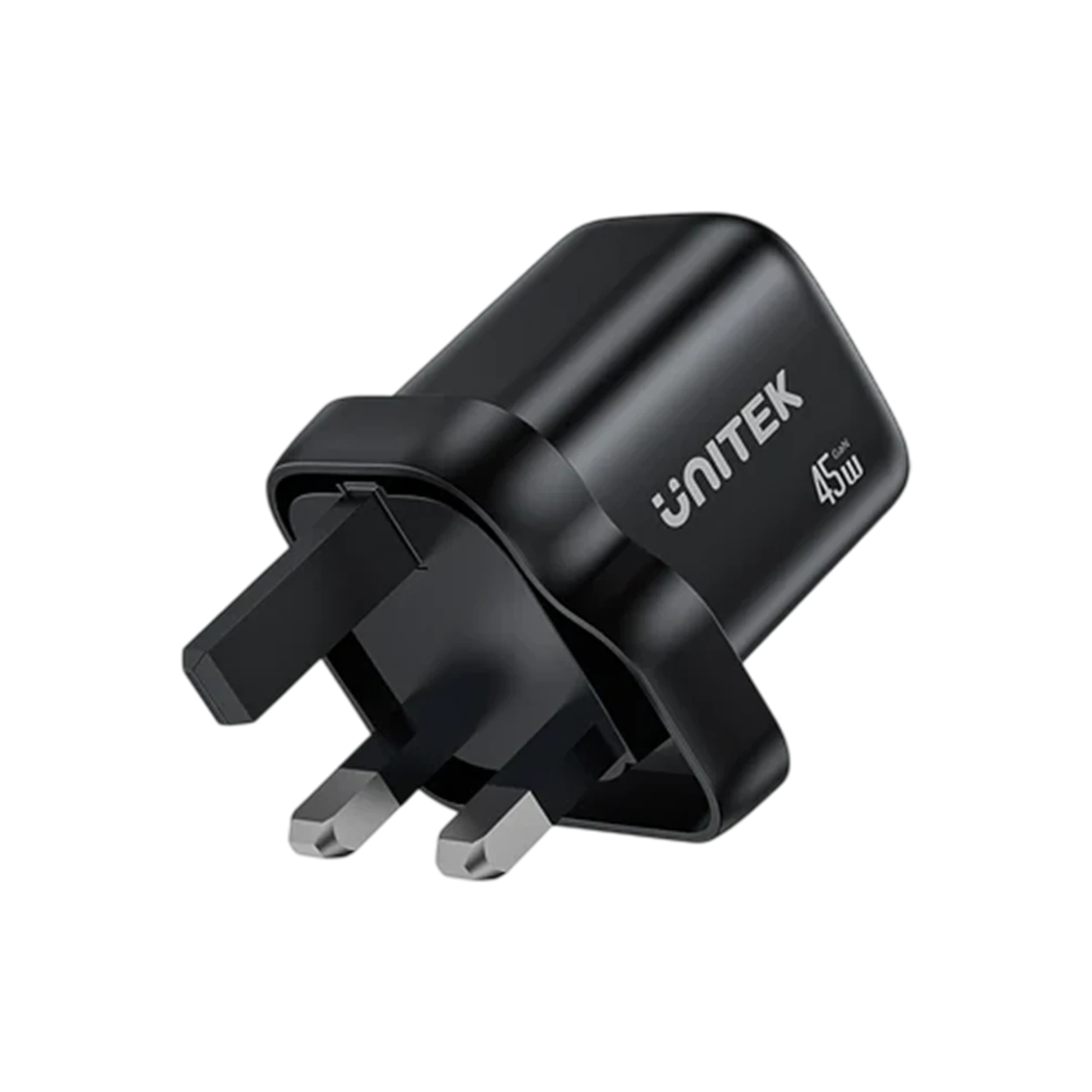 Unitek Zeno 45W GaN Wall Charger P1129ABK01-UK - Dual USB-C Ports and 45W Output - Smart Adaptive Fast Charging - High-Speed Performance - Comprehensive Safety Protections - Black