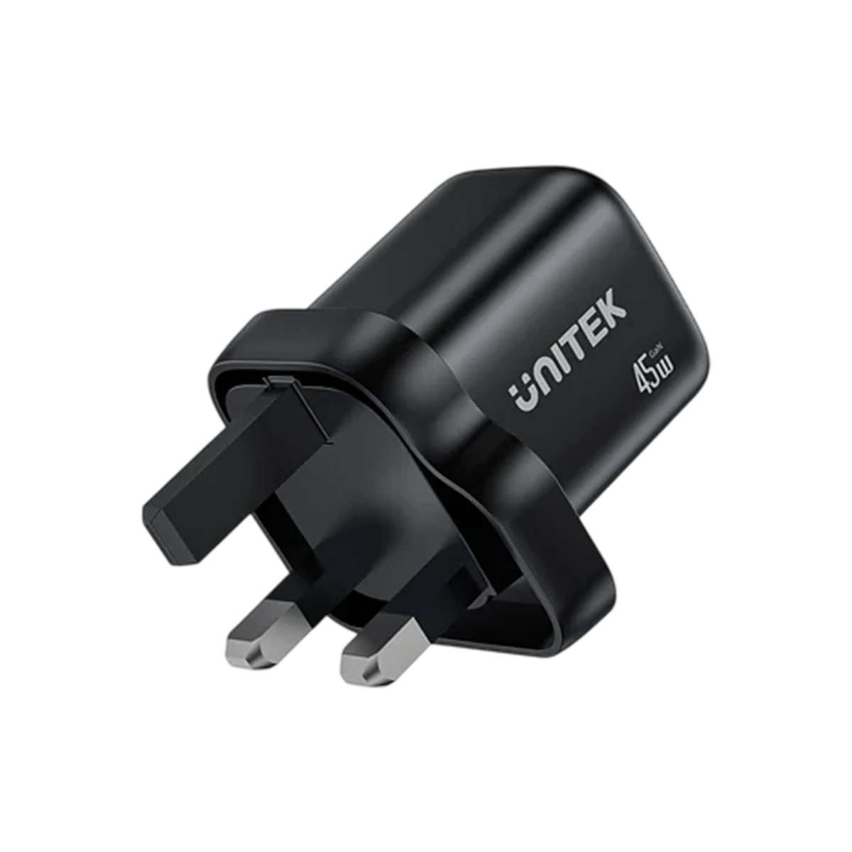 Unitek Zeno 45W GaN Wall Charger P1129ABK01-UK - Dual USB-C Ports and 45W Output - Smart Adaptive Fast Charging - High-Speed Performance - Comprehensive Safety Protections - Black