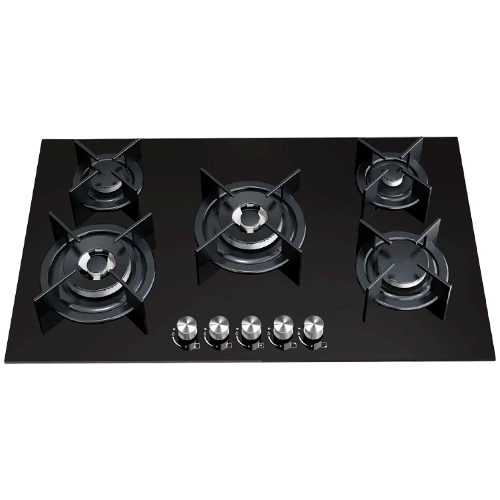 Orado Built in Hob OR-MEGA 925 GBH (2W)-31T - 90 cm Size - High-Efficiency Burners - Flame-Failure Safety - Tempered Glass Surface - Auto-Ignition - Black