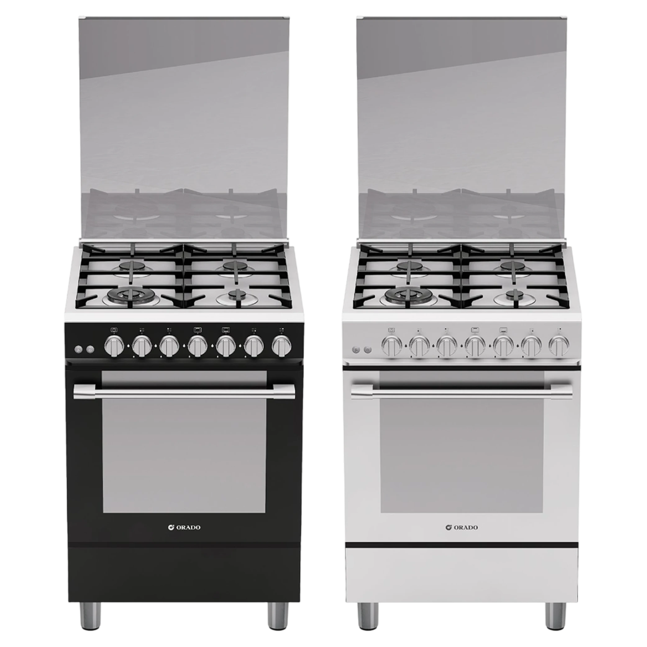 Orado Semi-Professional Gas Cooker OR-SC688-91G - Size 60 cm - 5 Defendi Burners - Double Convection Fan - Double Glass Oven Door + Free Gift : Orado Juicer ORCJ350