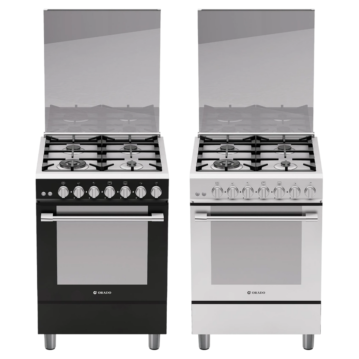 Orado Semi-Professional Gas Cooker OR-SC688-91G - Size 60 cm - 5 Defendi Burners - Double Convection Fan - Double Glass Oven Door + Free Gift : Orado Juicer ORCJ350