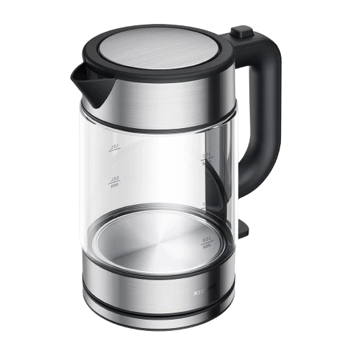 Xiaomi Electric Glass Kettle EU - 1.7L Borosilicate Glass Body - 2200W High Power - LED Indicator - One-Touch Lid Opening - Black