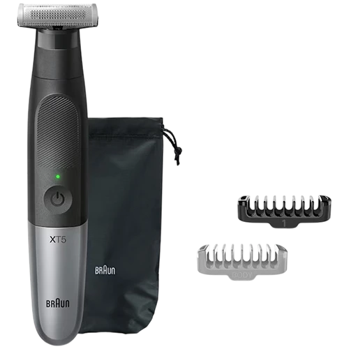 Braun Series X All-in-one Trimmer XT5100 - Trims, Styles, and Shaves Face and Body with 4D-Flex Blade - Black/Silver