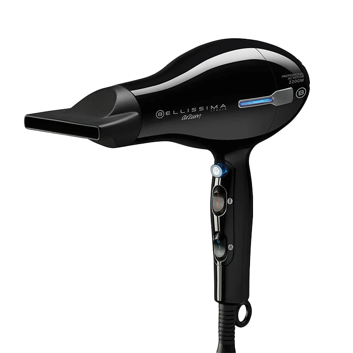 Arzum AR5004 Bellisima Professional Hair Dryer - 2200 W AC Motor - 2 Speed and 3 Heat Settings - Cool Shot Function - Concentrator and Diffuser - Black