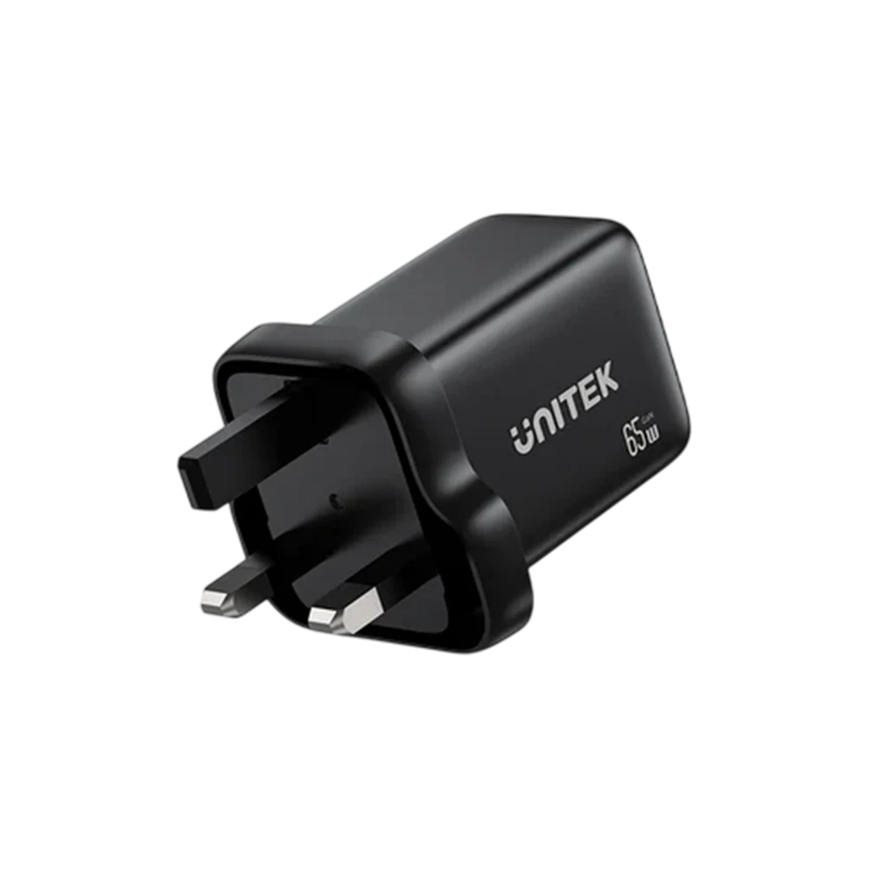 Unitek Charger 65W P1130ABK01-UK - Superior Charging Power - Advanced GaN Technology - Multi-Device Charging - Smart Protection and Complete Safety - Compact and Distinctive Design - Black