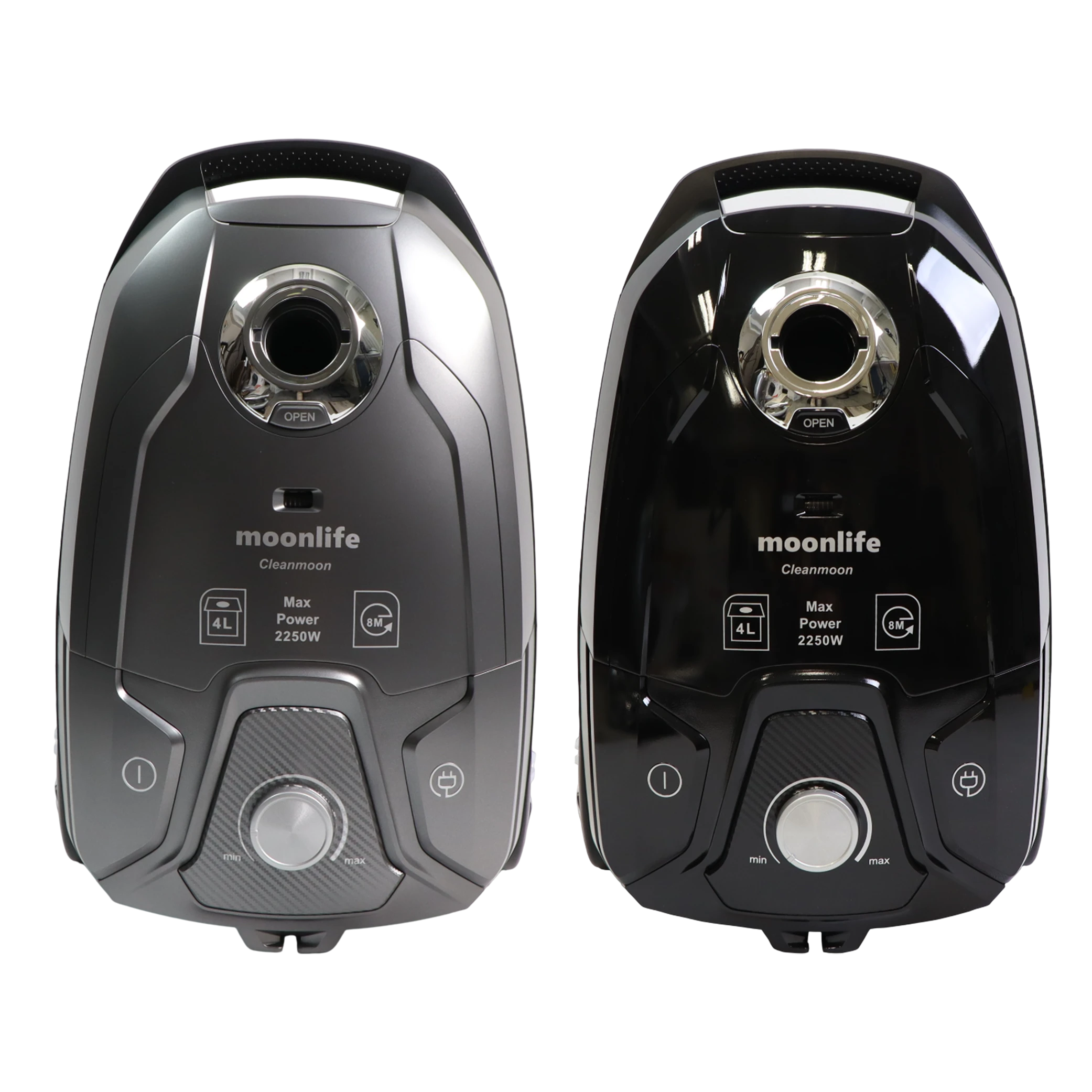 Moonlife Cleanmoon Drum Vacuum Cleaner - 2250W - High Suction - 4L Dust Reservoir - Reusable Bag System - Hepa 10 Filtration