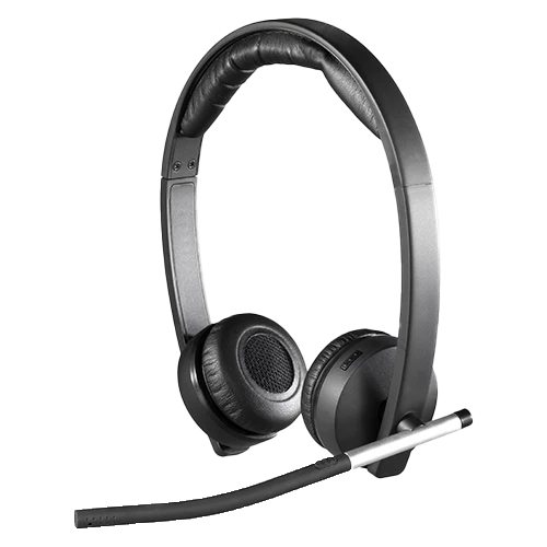 Logitech H820e Wireless Headset - 300ft (100m) Range - 10-Hour Talk Time - Digital Signal Processing (DSP) - Noise-canceling Mic - Black