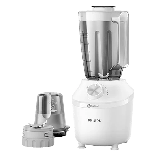 Philips Blender 3000 Series HR2191/20 - 600 W Powerful Motor - 2 L Jar Capacity - ProBlend System - 1 Speed + Pulse - White